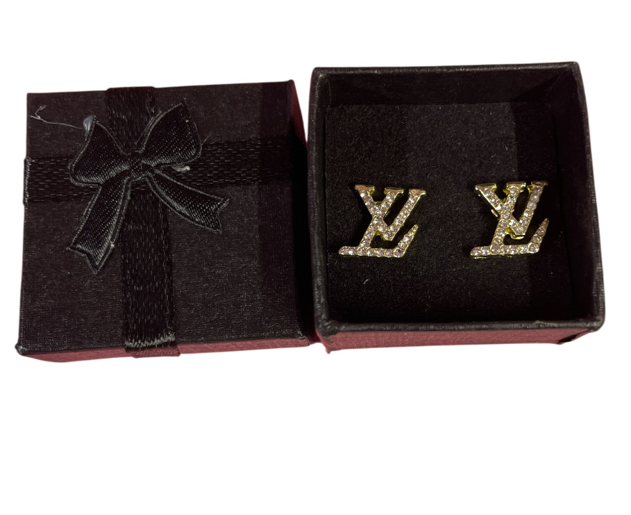 Lv 1 cm dupe earrings gold # 2