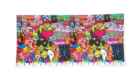 The 80’s Cartoons & TV Shows Colorful Drip UV Cup Transfer