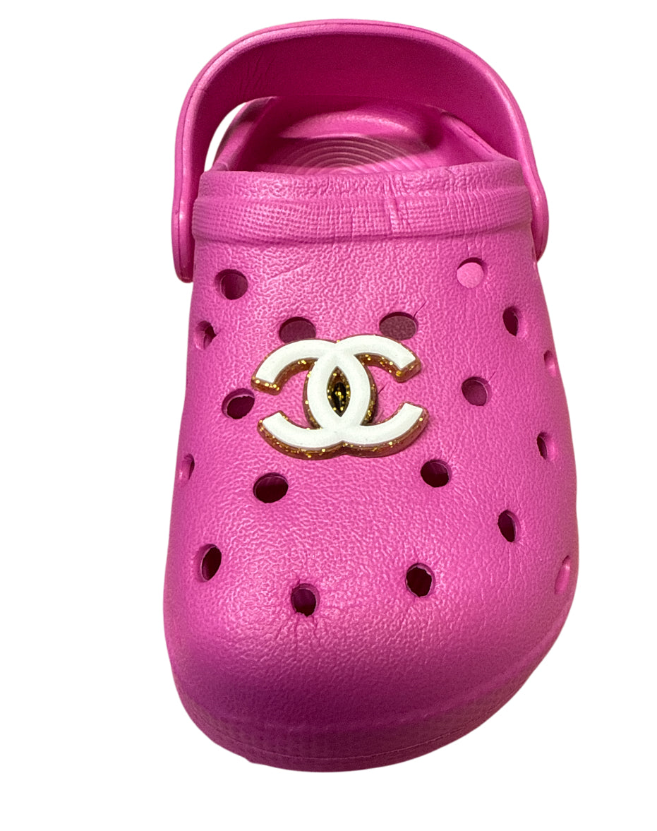 Cc  gold glitter Shoe Charm