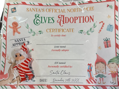 Red Baby Elf with Birth Certificate