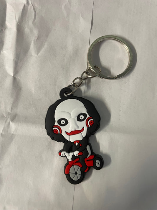 Saw horror bike keychain