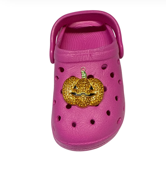 Pumpkin Halloween metal Shoe Charm