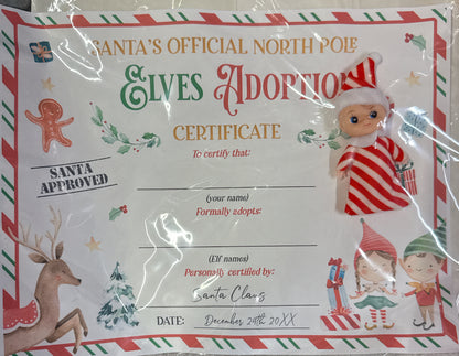 Red Baby Elf with Birth Certificate