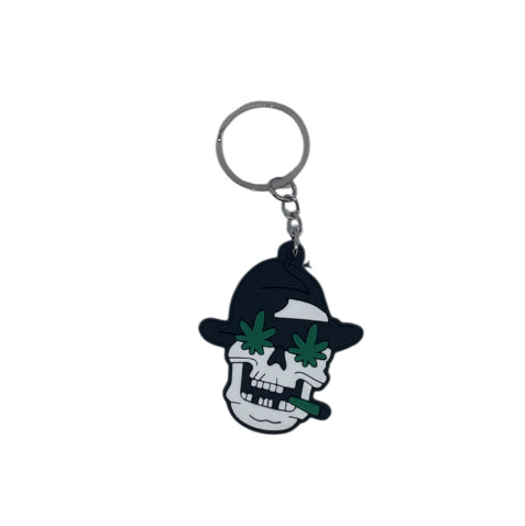Weed Skull Keychain