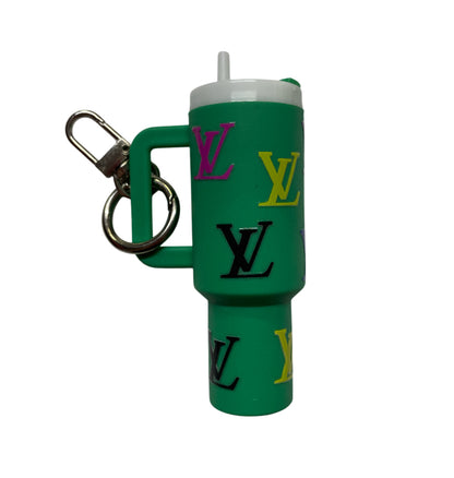 Lv colorful green Cup Storage keychain