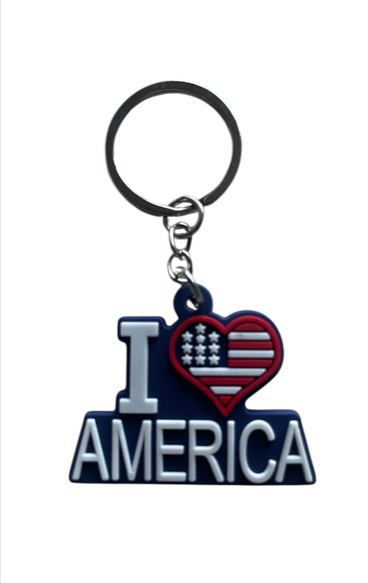 I heart America Keychain