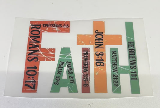 Faith Bible Verses DTF Heat Transfer