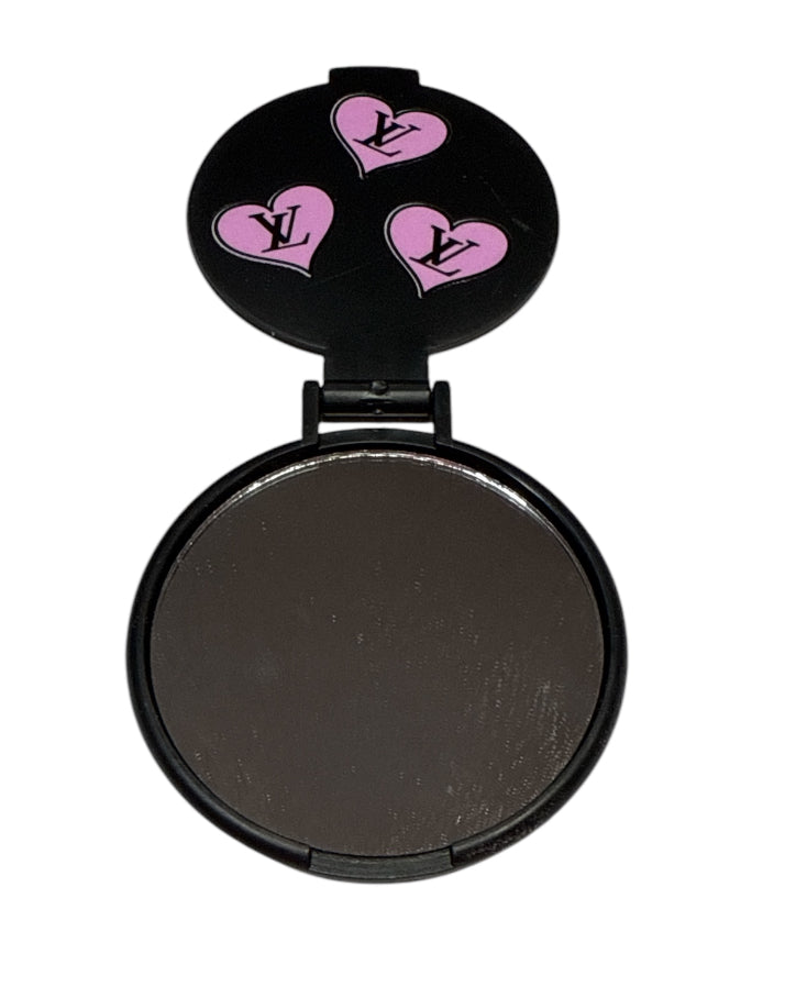 lv pink hearts  pocket mirror