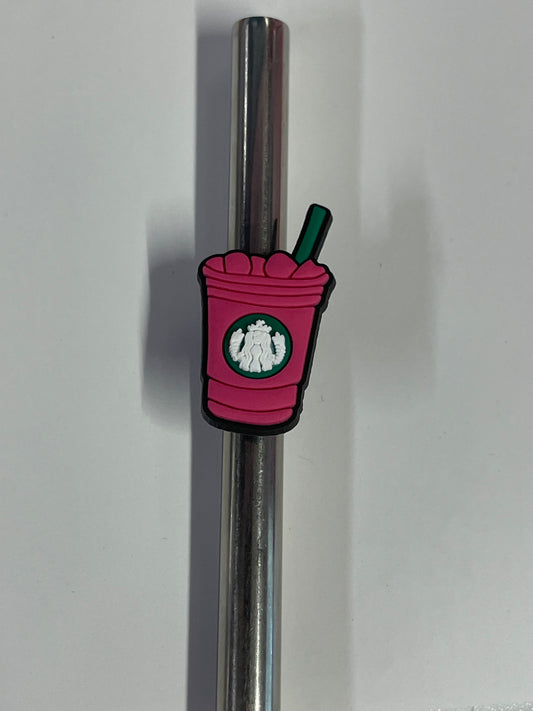 Dark pink Starbucks Straw Charm