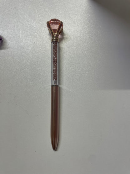 Diamond Top & Inside Retractable Ballpoint Pen