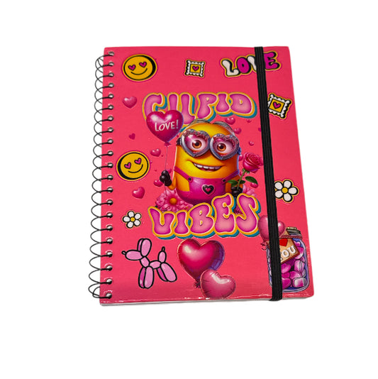 Minion Cupid love bright pink Notebook