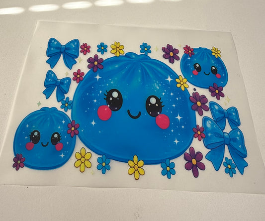 Squishy blue  DTF transfers