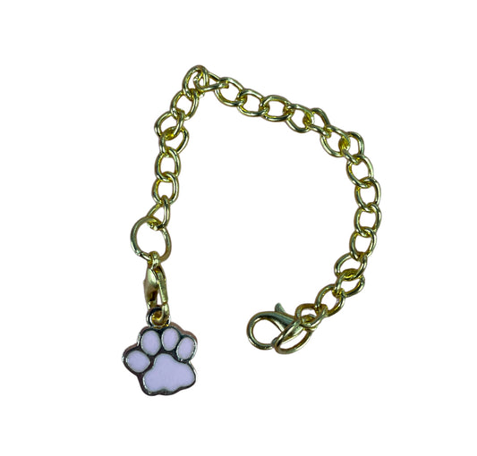 Pink/gold paw Tumbler charm