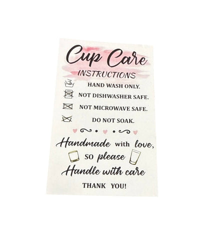 Tumbler/Cup Care Instructions