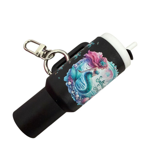 Mermaid black  Cup Storage keychain