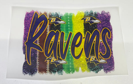 Baltimore Ravens Glitter Look  DTF Heat Transfer