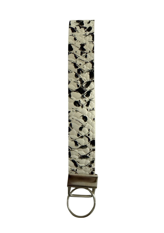 Black & white snake  Keychain/ Key fob holder Wristlet