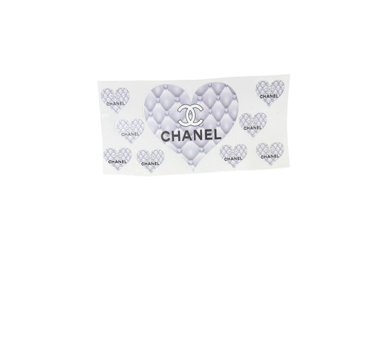 Chanel Grey Heart Diamonds UV Cup Transfer