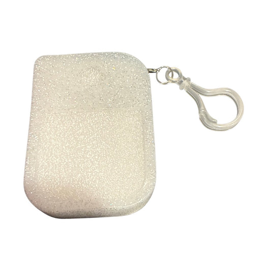 Clear glitter hand sanitizer case