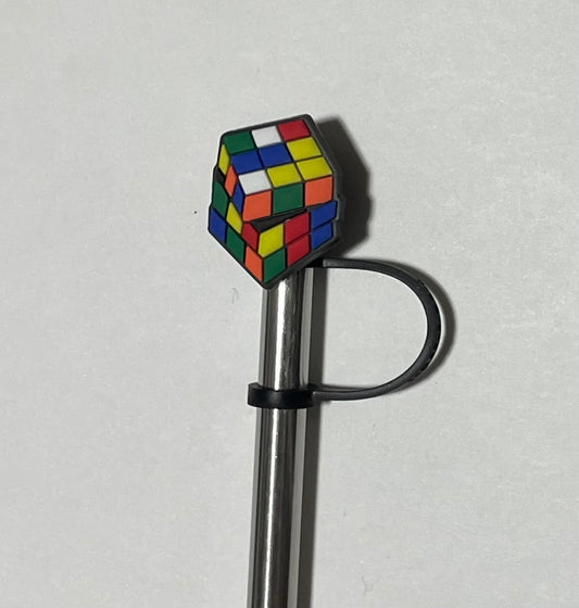 Rubiks Cube Straw Topper