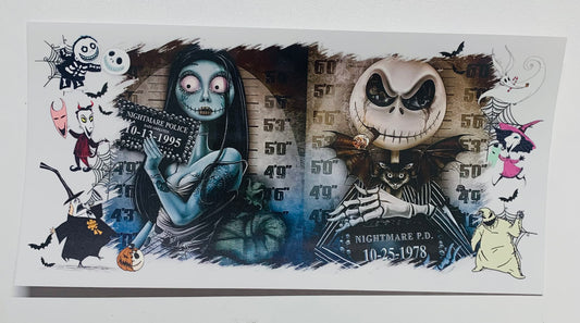 Jack & sally mug shot Cup Transfer