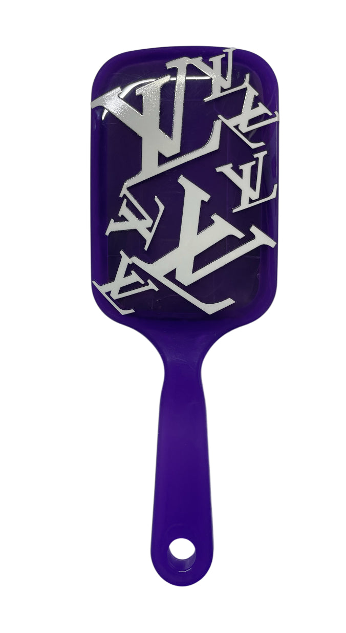 Lv drip brush purple white lv