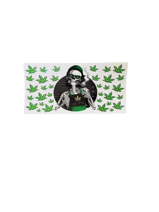 Weed skull Cup Transfer