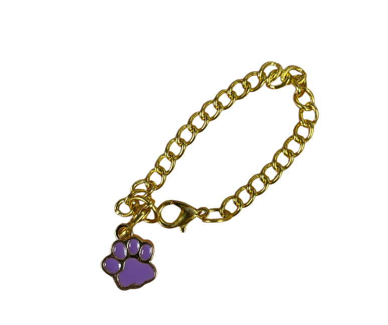 Purple/gold Tumbler charm