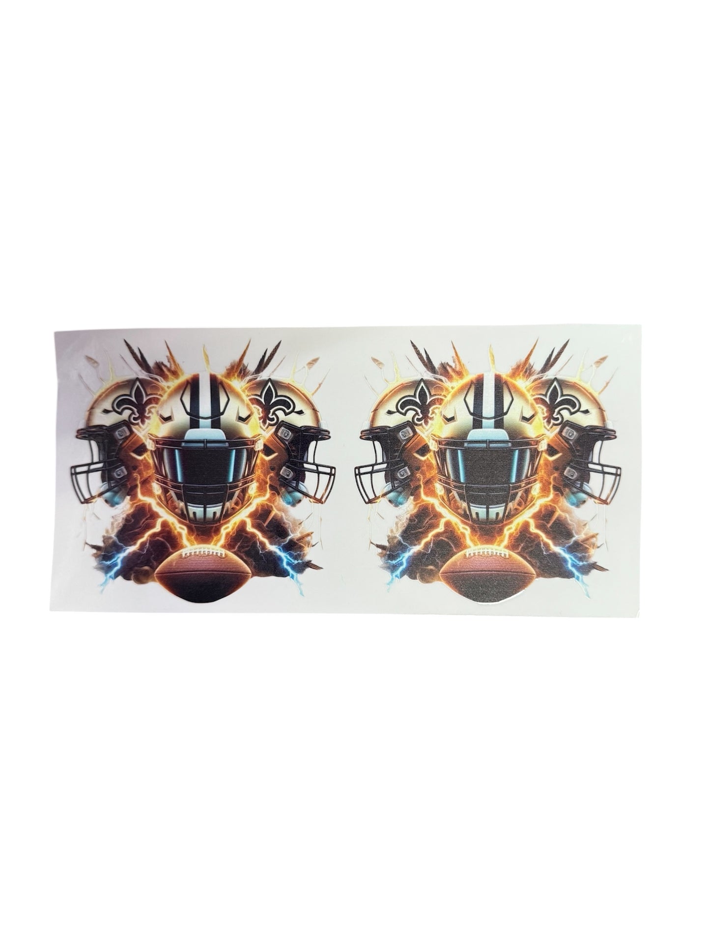 New Orleans Saints Lightning Helmet 2x UV Cup Transfer