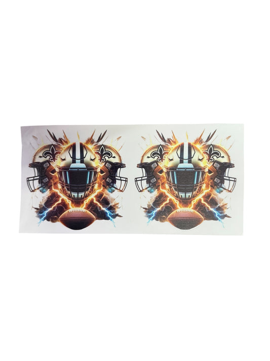 New Orleans Saints Lightning Helmet 2x UV Cup Transfer