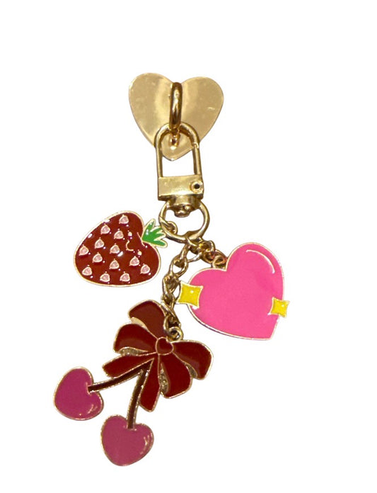 Cherry strawberry heart Tumbler/phone  peel & stick holder