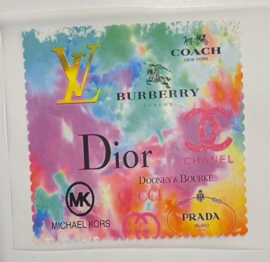 LV Dior MK Burberry Coach Prada Chanel Dior Designer Colorful DTF Heat Transfer