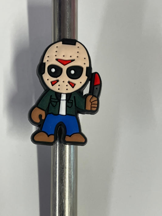 Jason Halloween Straw Charm