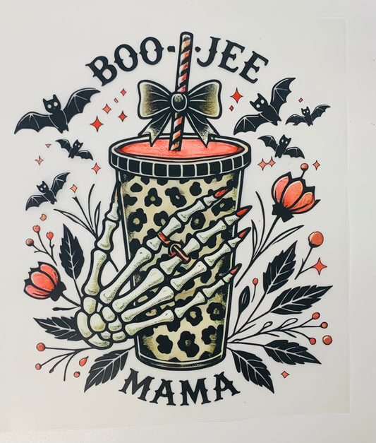 Boo jee mama skeleton hand DTF Heat Transfer