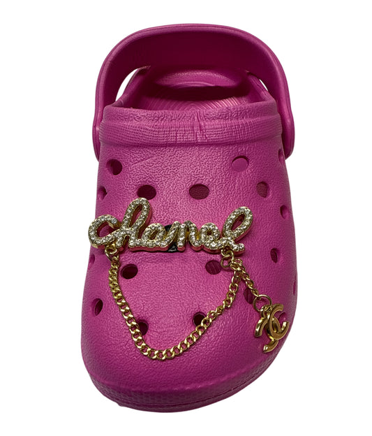 Chanel gold hanging Shoe Charm