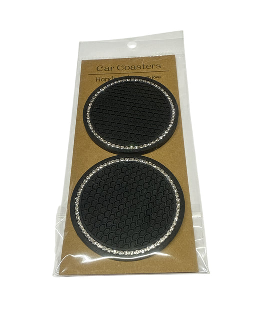 Rubber rhinestone black Coasters