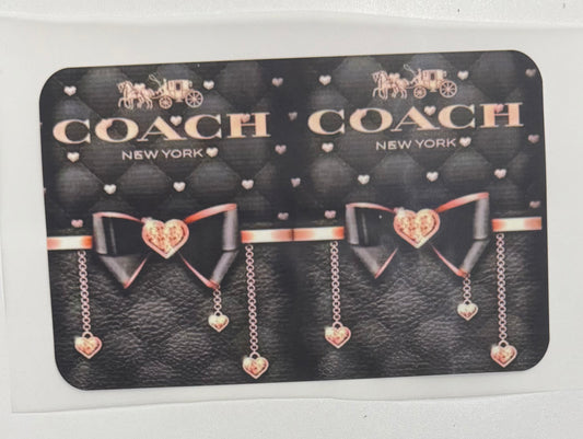 Coach New York Black Purse  DTF Heat Transfer