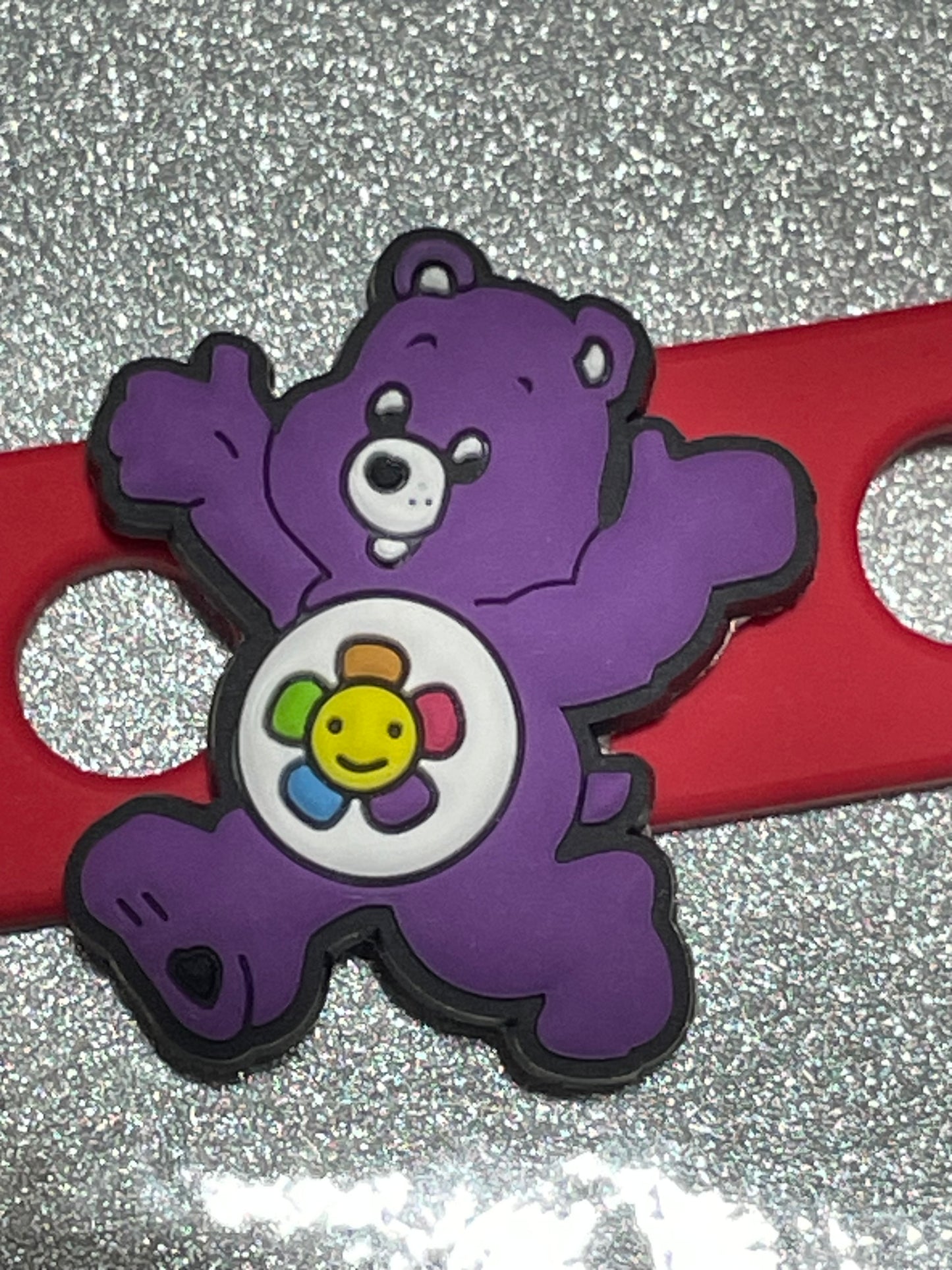 Purple bear  Shoe Charm