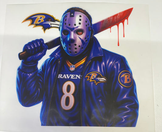 Baltimore Ravens Horror Jason  DTF Heat Transfer