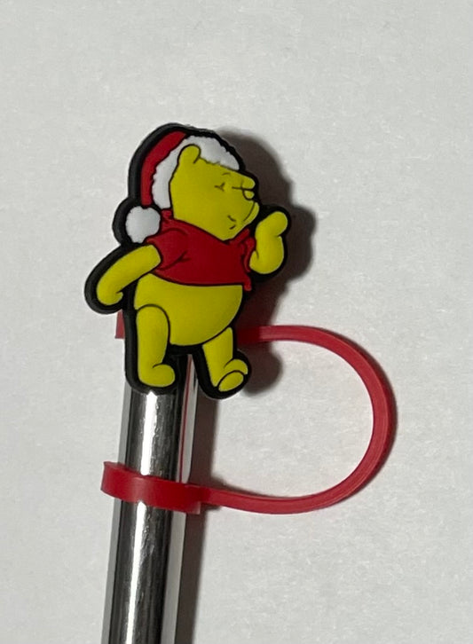 Pooh Christmas Straw Topper