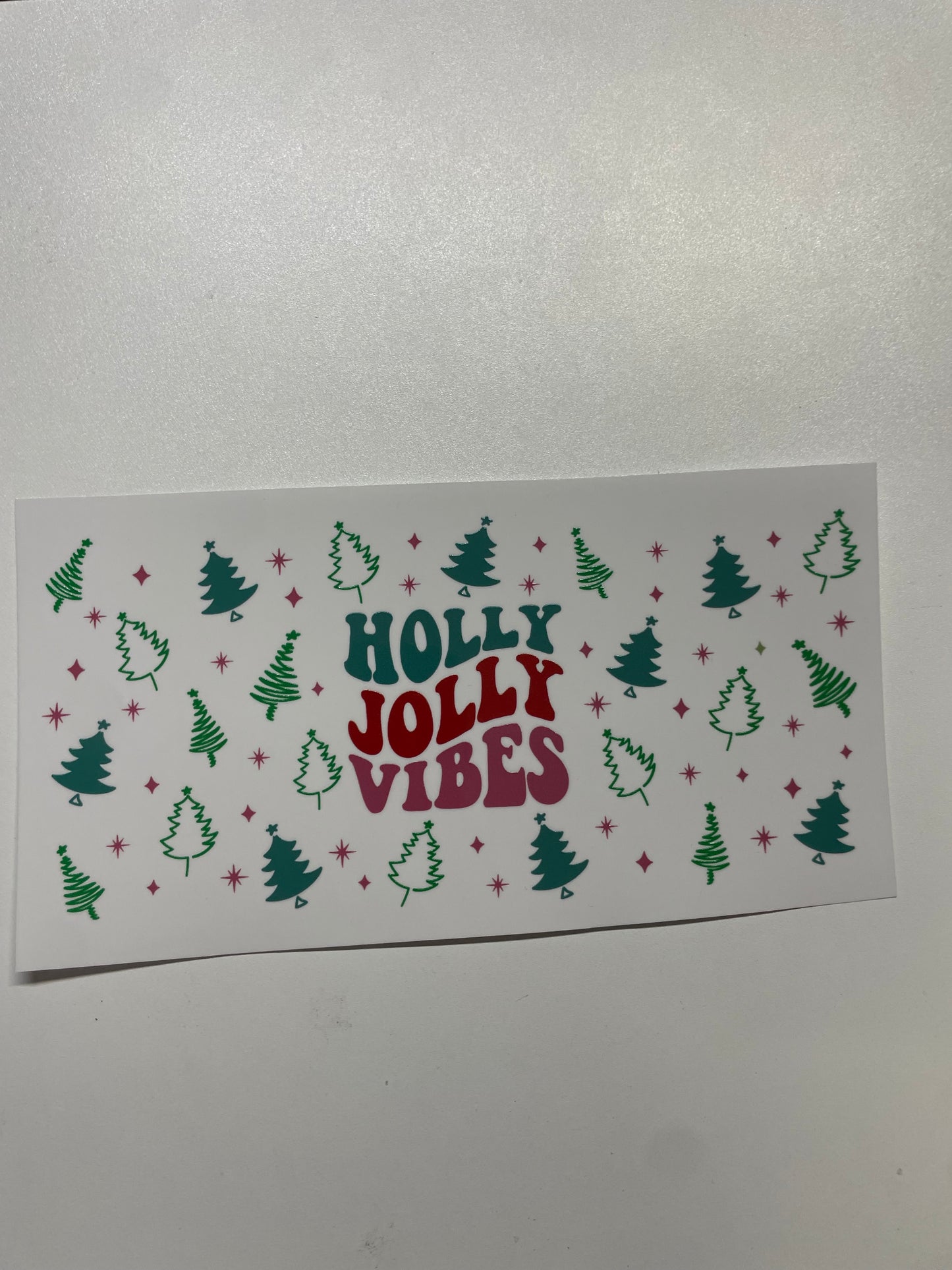 Holly jolly vibes Cup Transfer