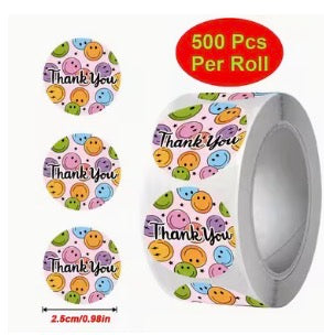 500 pcs Thank You Stickers
