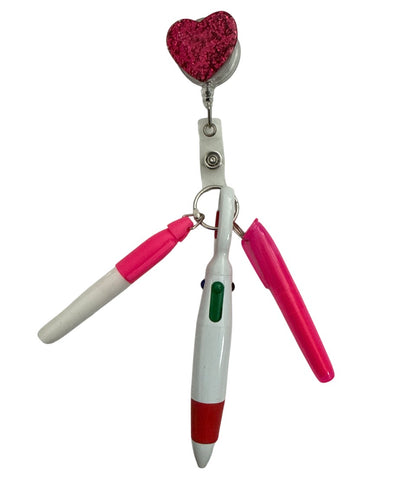 Nurse pen, highlighter , marker badge reel