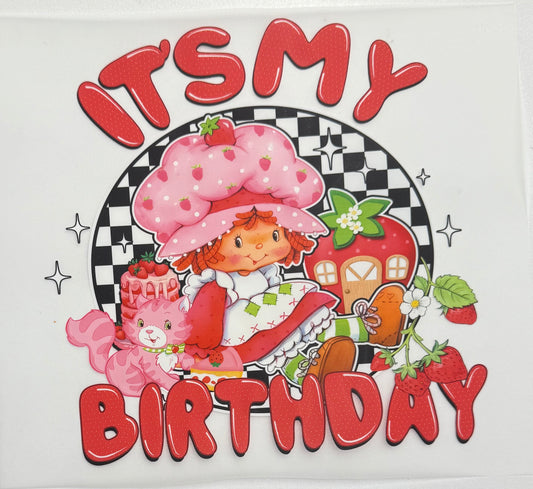 Strawberry Shortcake It’s My Birthday DTF Heat Transfer