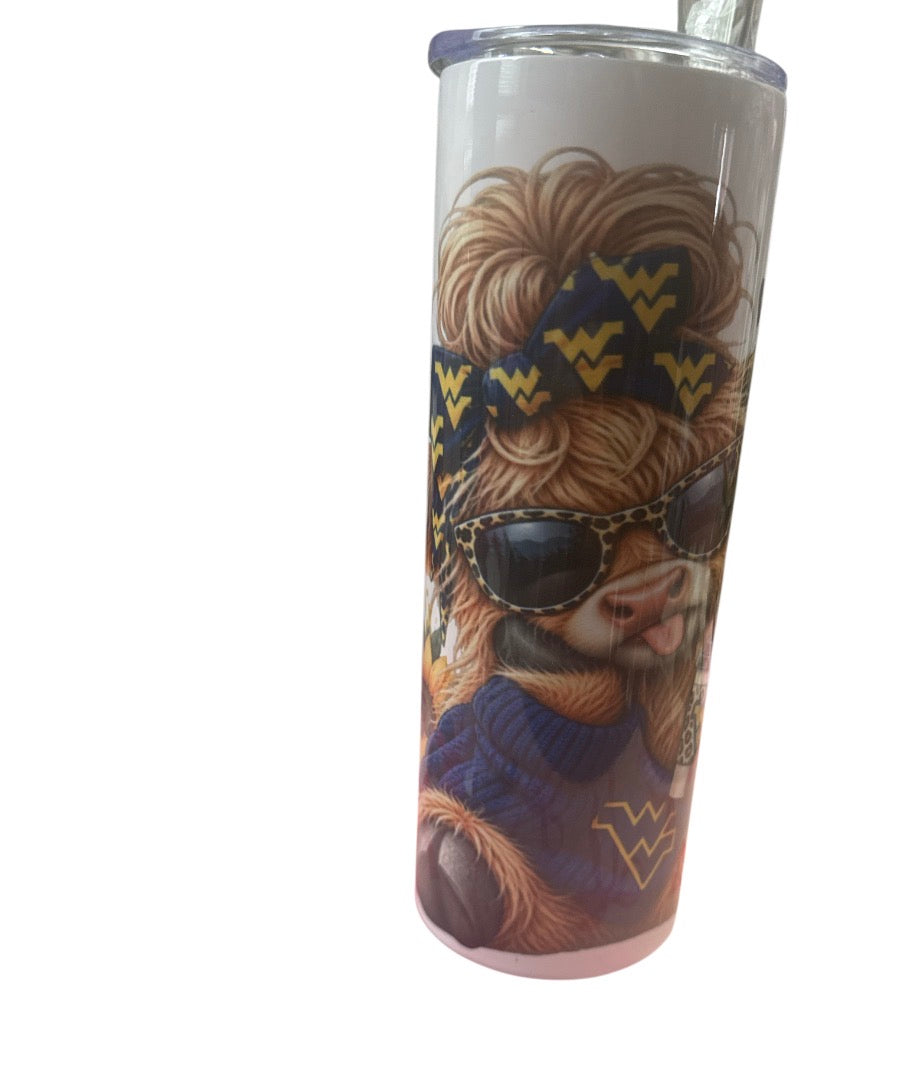 Wv highland cow  Tumbler
