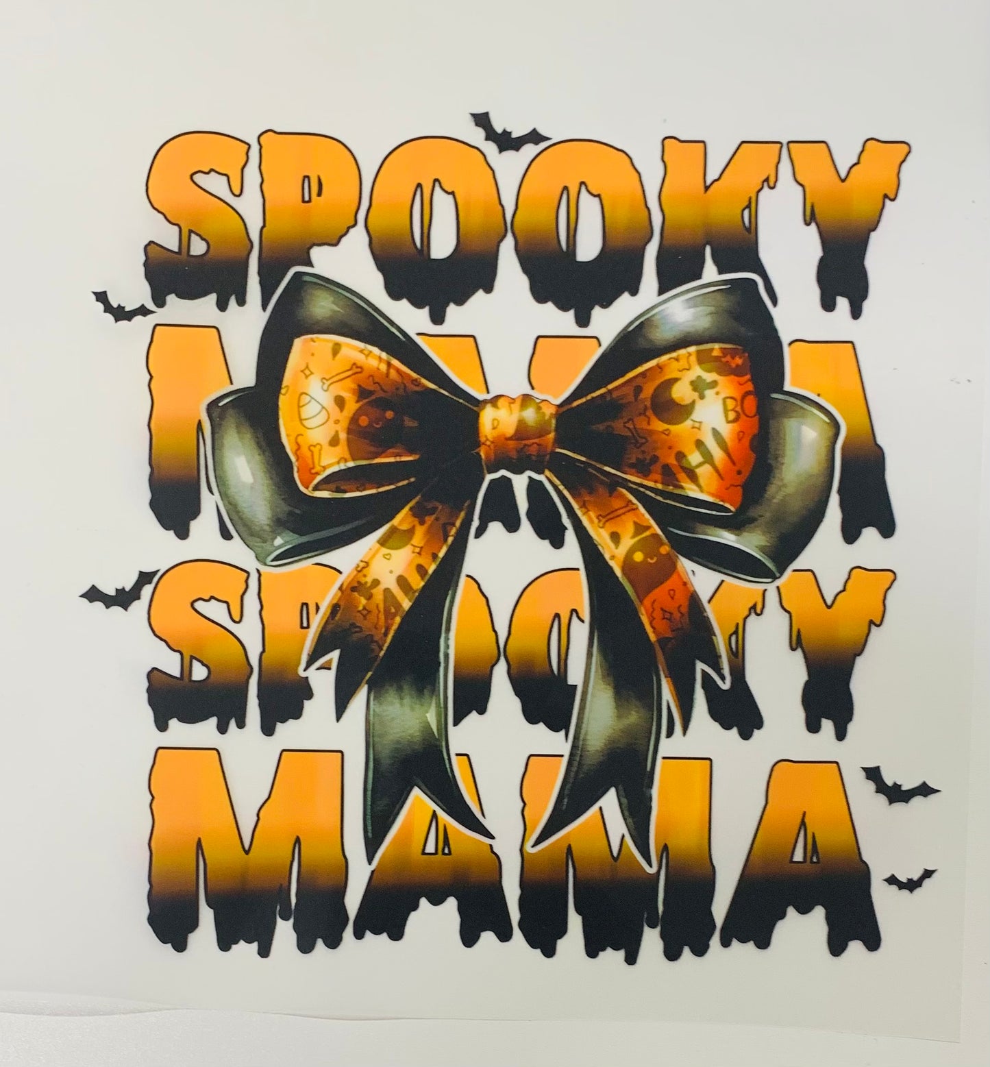 Spooky mama bow DTF Heat Transfer