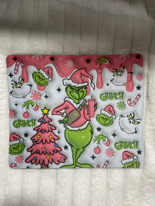 Pink Grinch Mouse Pad