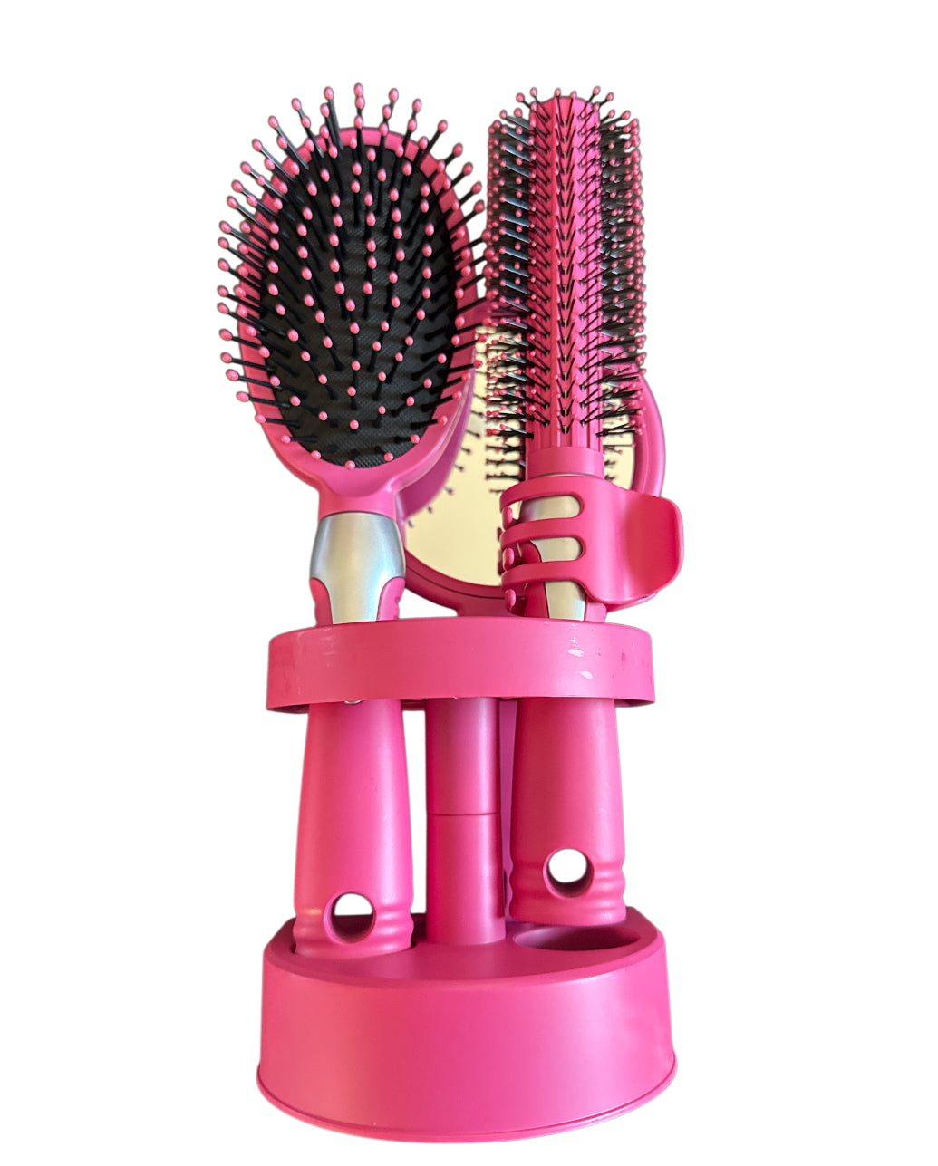Pink hair brush set