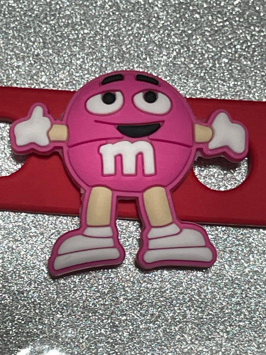 Pink m&m Shoe Charm