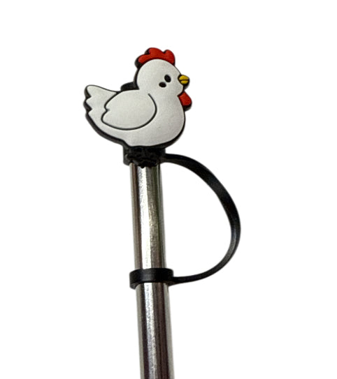 White chicken Straw Topper